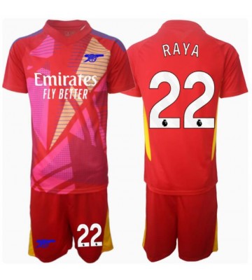 Arsenal David Raya #22 Målvakt Borta Kläder Barn 2024-25 Kortärmad (+ Korta byxor)